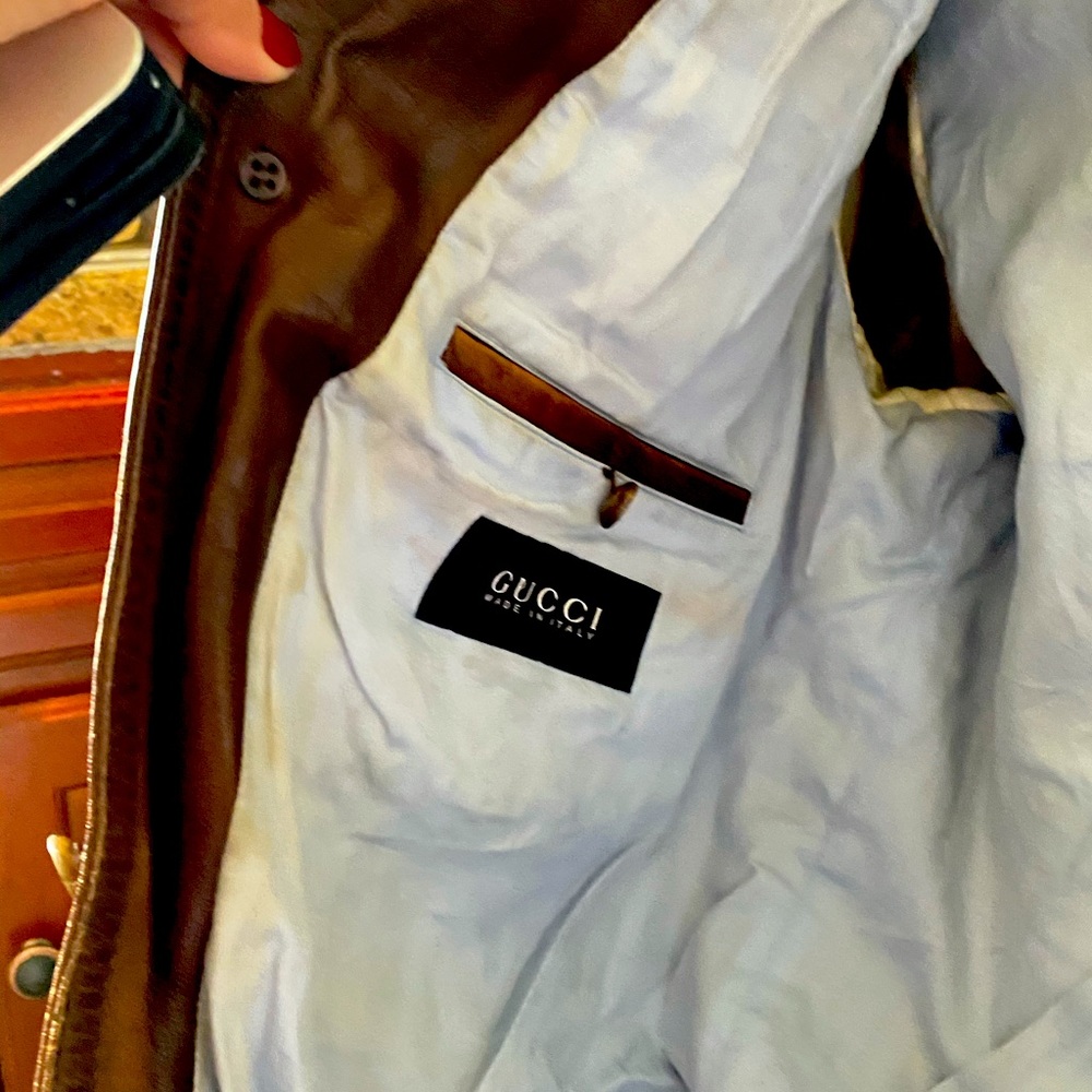Men’s Gucci Leather Bomber